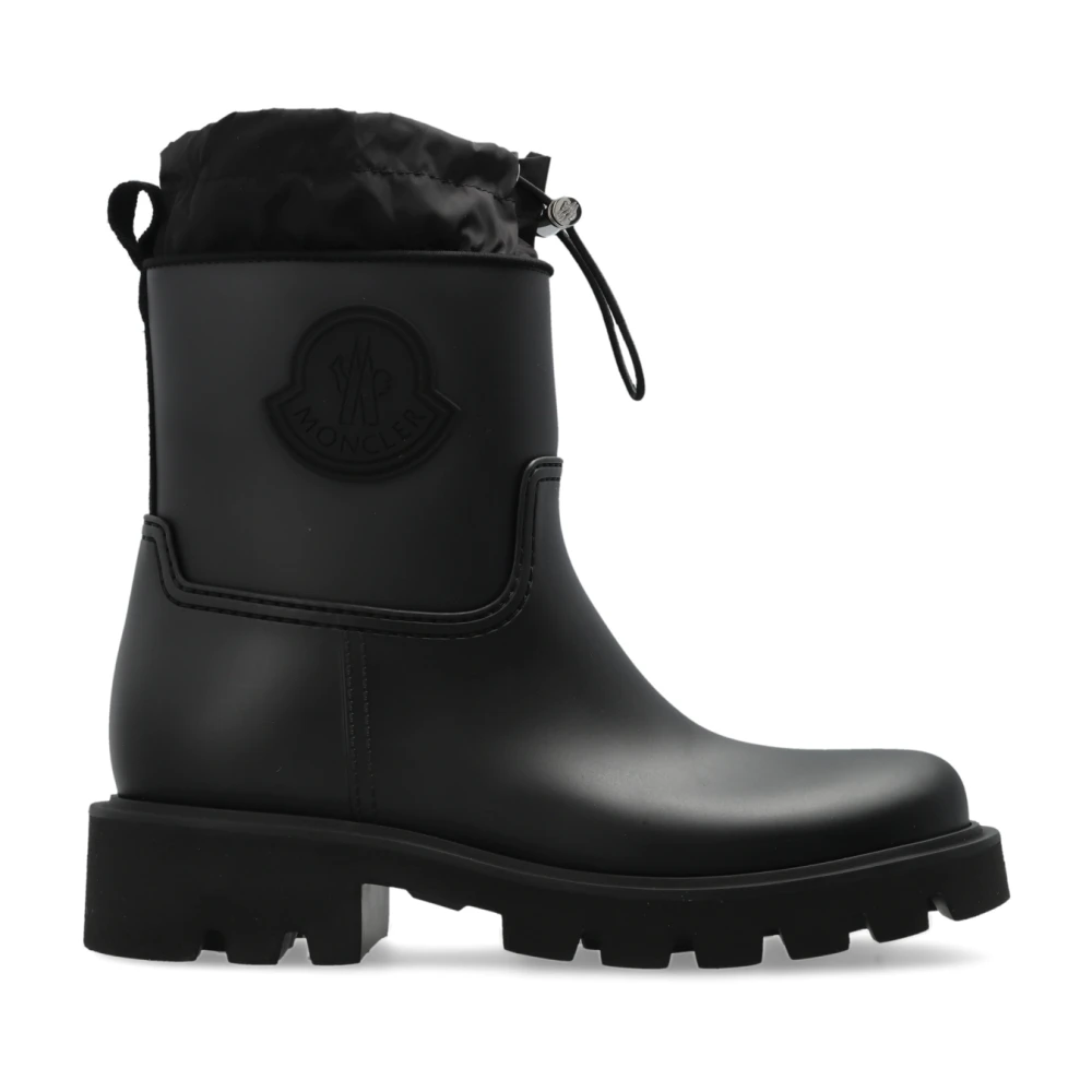 Moncler Women's Black Kickstream Rubber Boots - Wellies - 4 Uk - Shoes