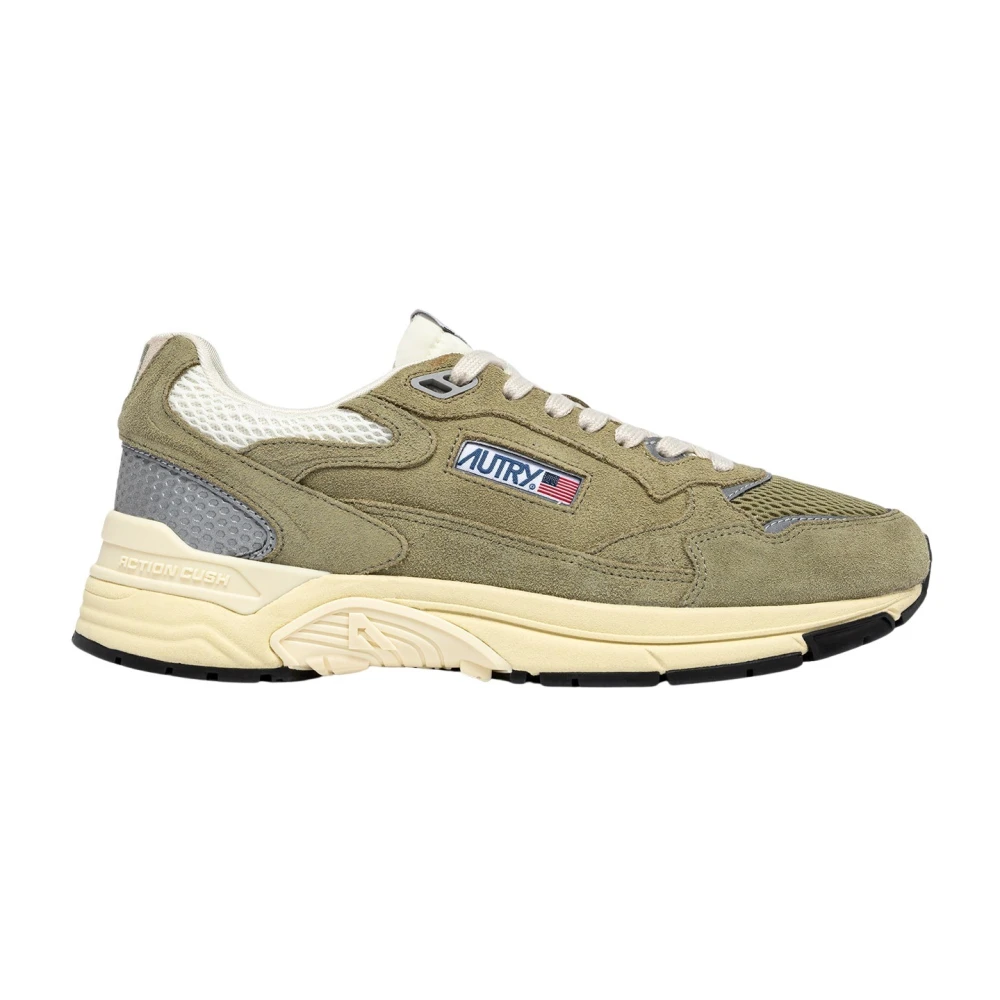 Autry Hyperway Low Suede Mesh Heren Schoenen Groen