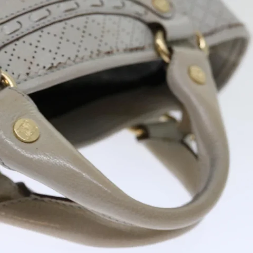 Celine Vintage Pre-owned Leather handbags Gray Dames