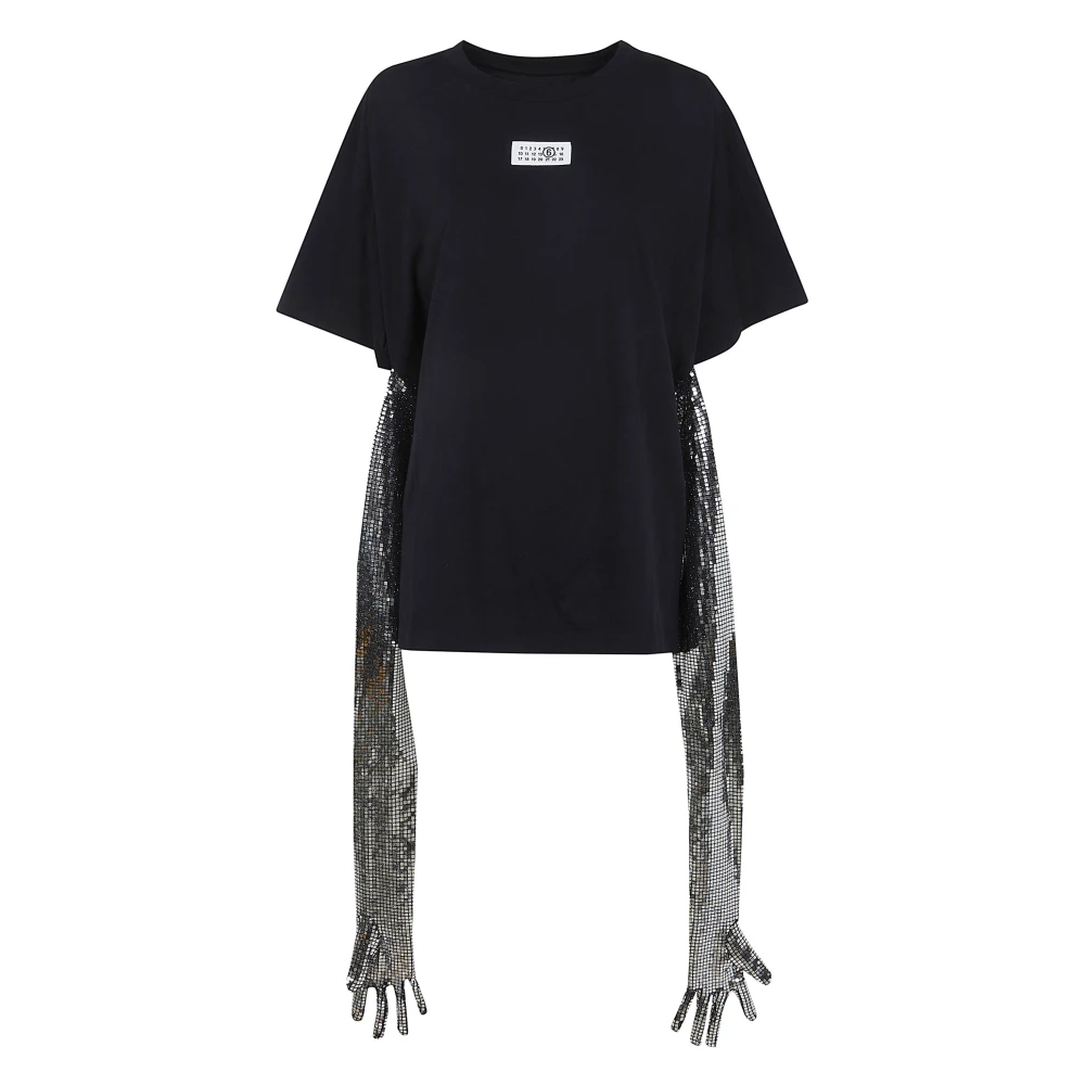 Mm6 Maison Margiela Svart Crewneck T-Shirt