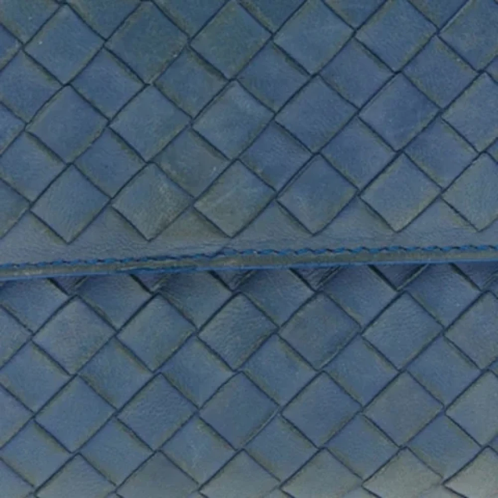 Bottega Veneta Vintage Pre-owned Leather wallets Blue Dames
