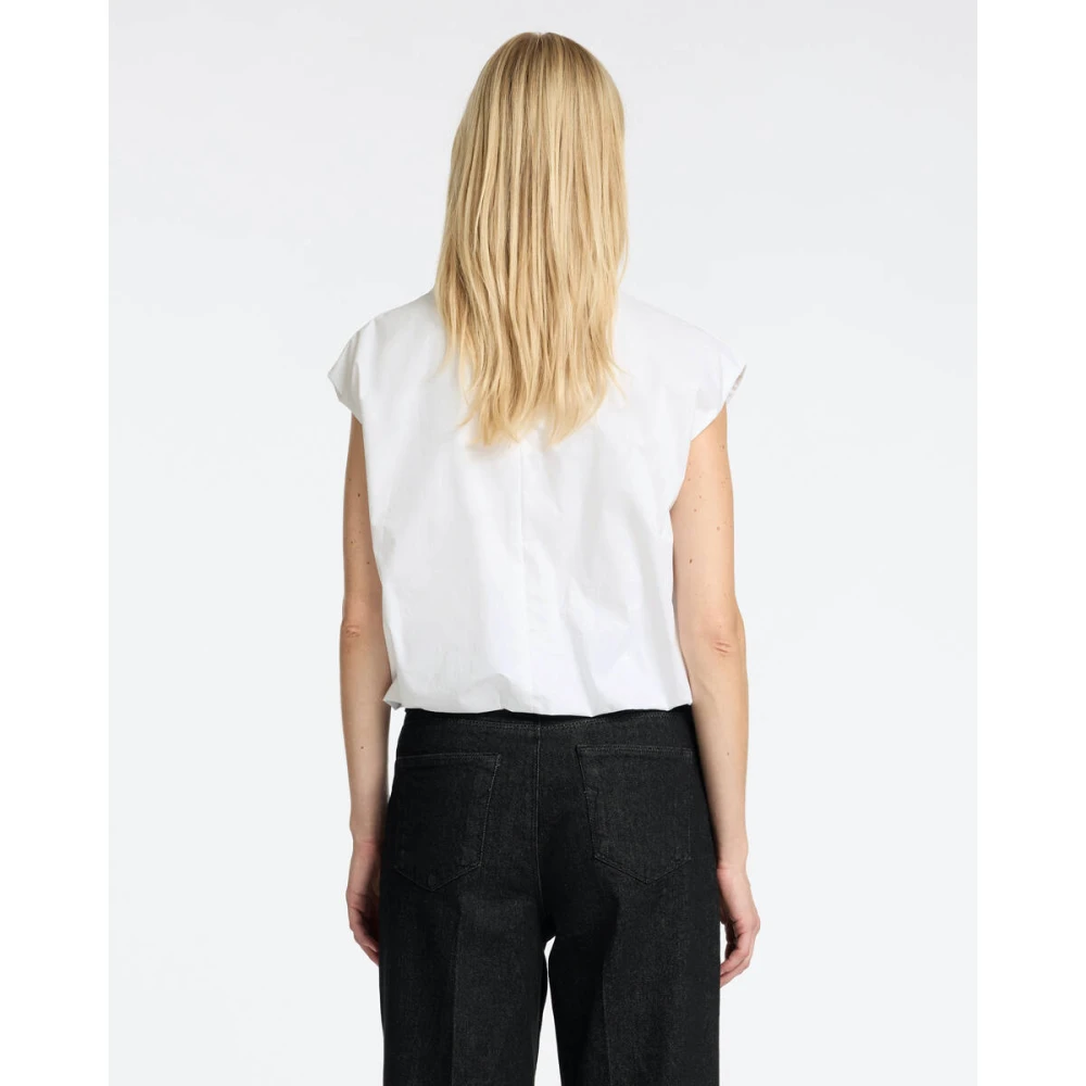 Selected Femme Blouse met korte mouwen en bloemenprint White Dames