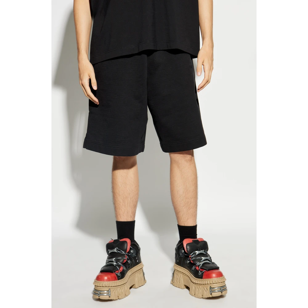 Vetements Shorts met geborduurd logo Black Heren
