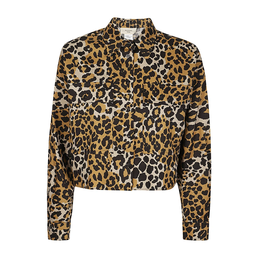 Max Mara Weekend Leopard Print Crop Shirt Multicolor Dames