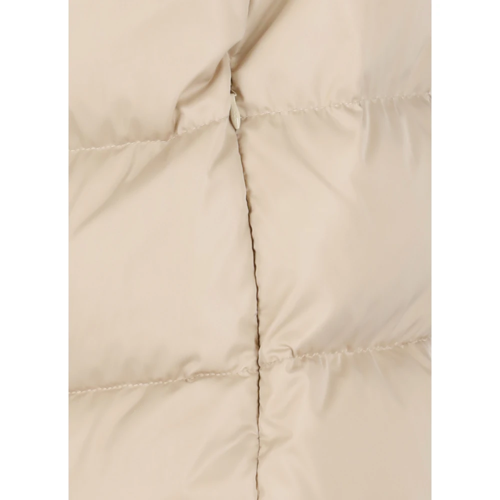 Herno Gewatteerde Beige Vest met Capuchon Beige Dames