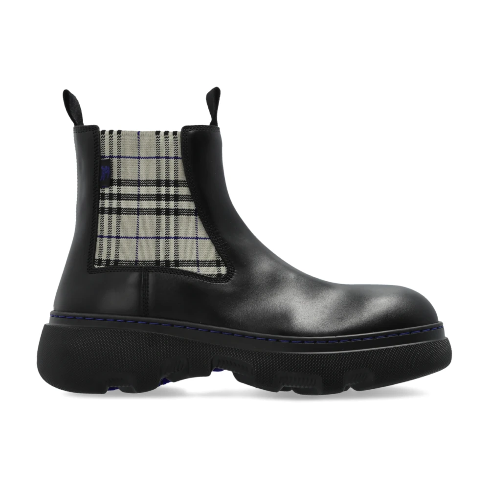 Burberry Women's Black Leather Chelsea Boots Creeper - Chelsea Boots - 2 Uk - Shoes