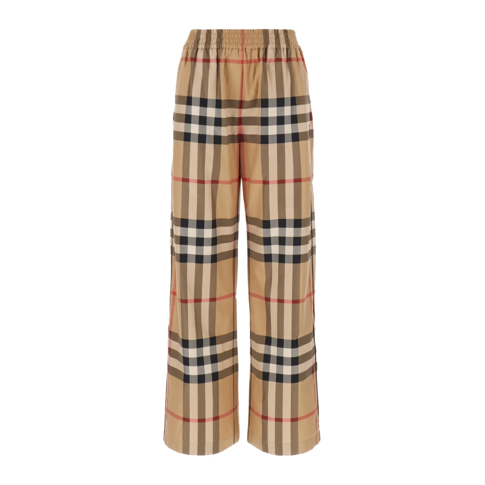 Burberry Wide Trousers Beige Dames