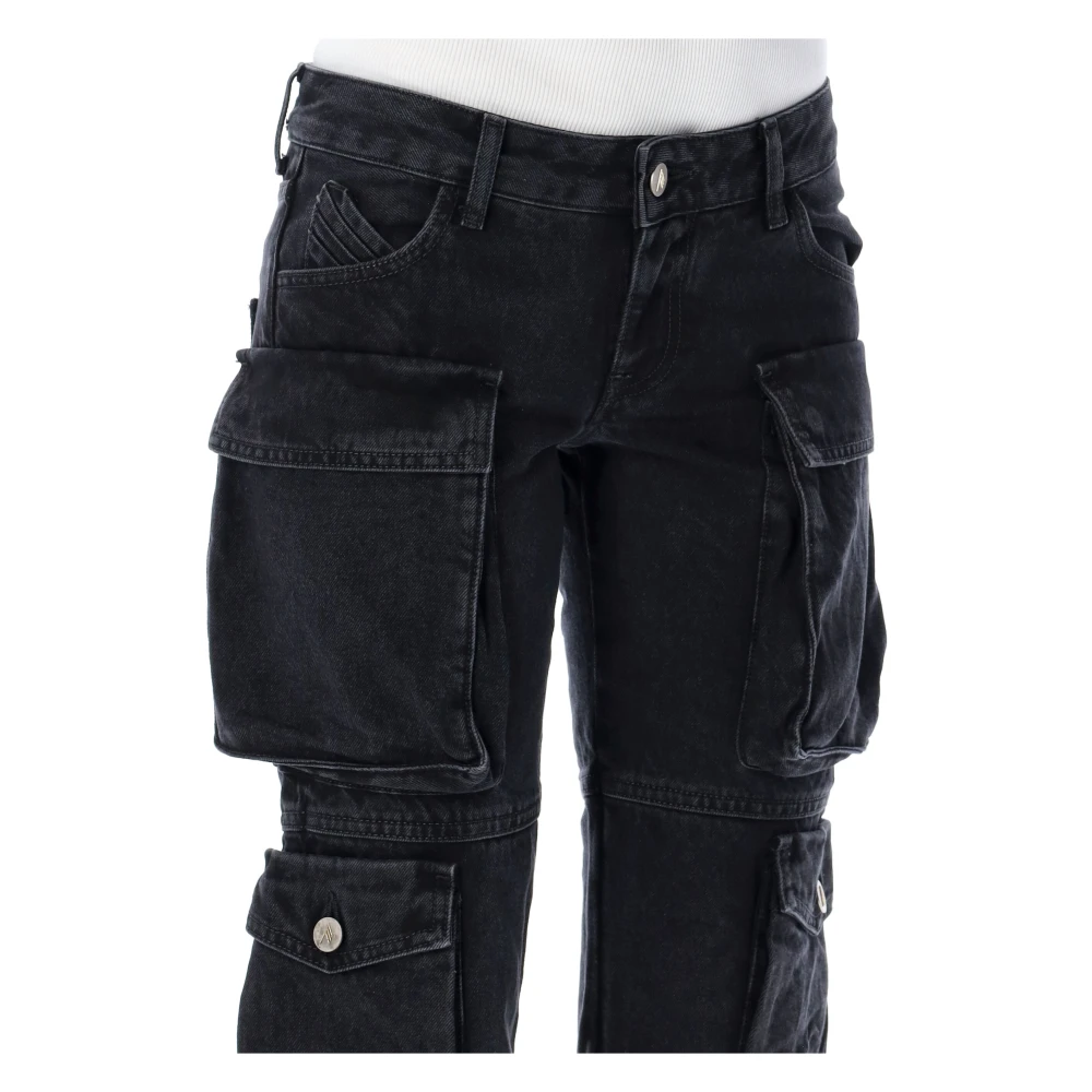 The Attico Zwarte Cargo Jeans voor Dames Black Dames