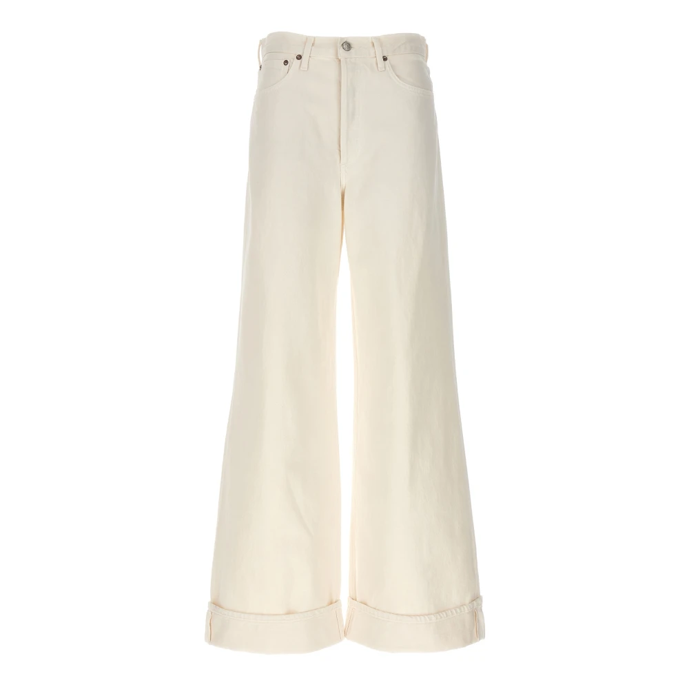 Agolde Women's White Dame Jeans - Wide Jeans - W29 - Jeans