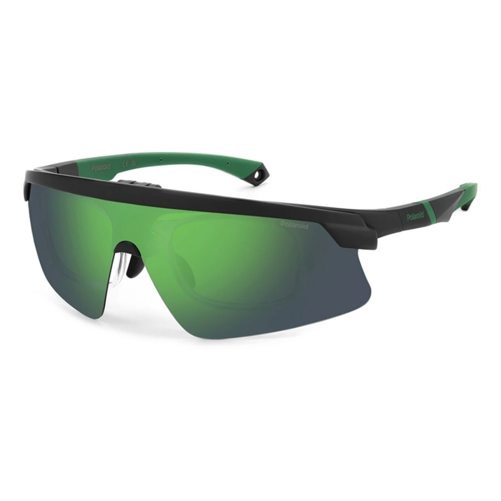 Polaroid Men's Black Check Rectangular Sunglasses - Sunglasses - One Size - Accessories