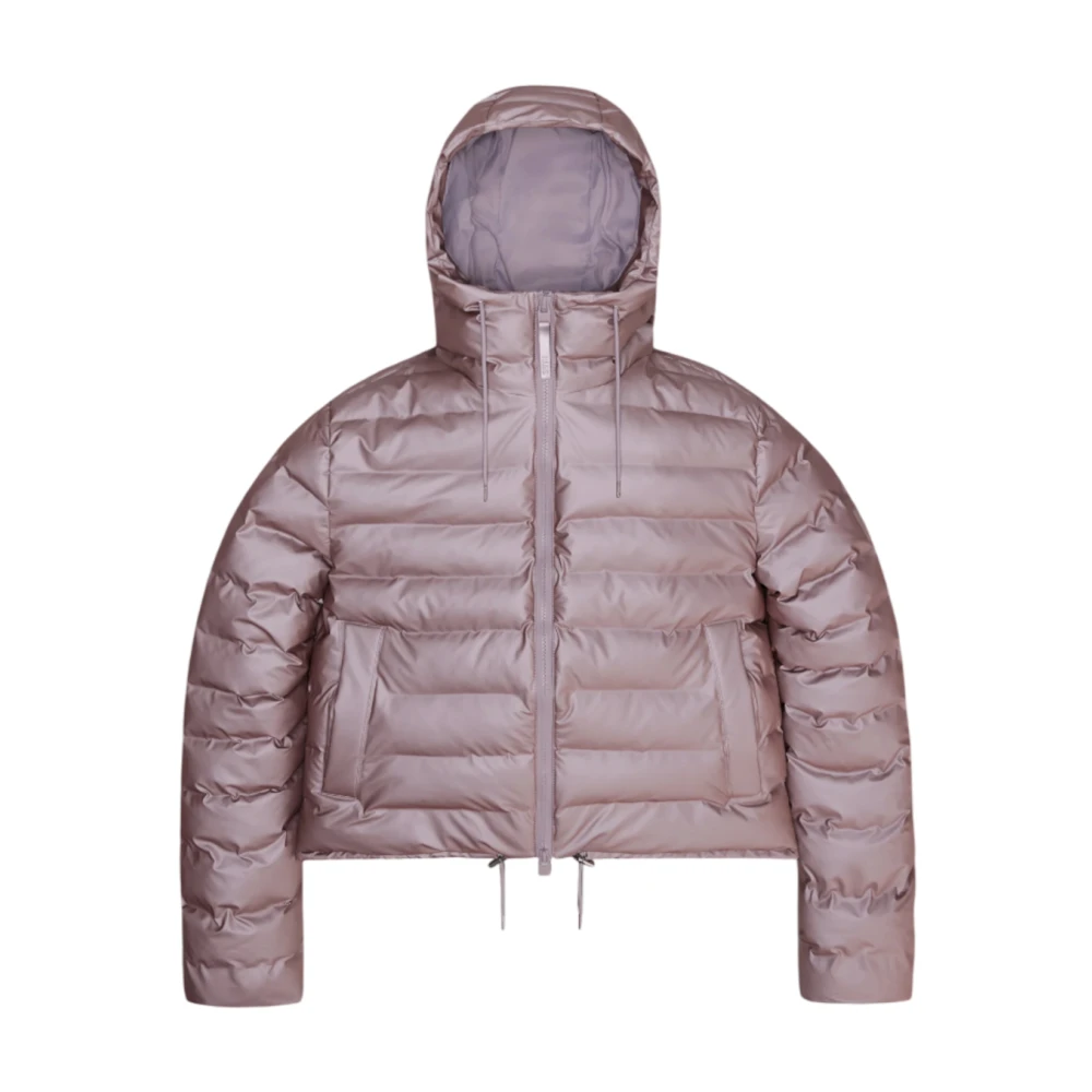 Rains Korte Pufferjas Roze Pink Dames