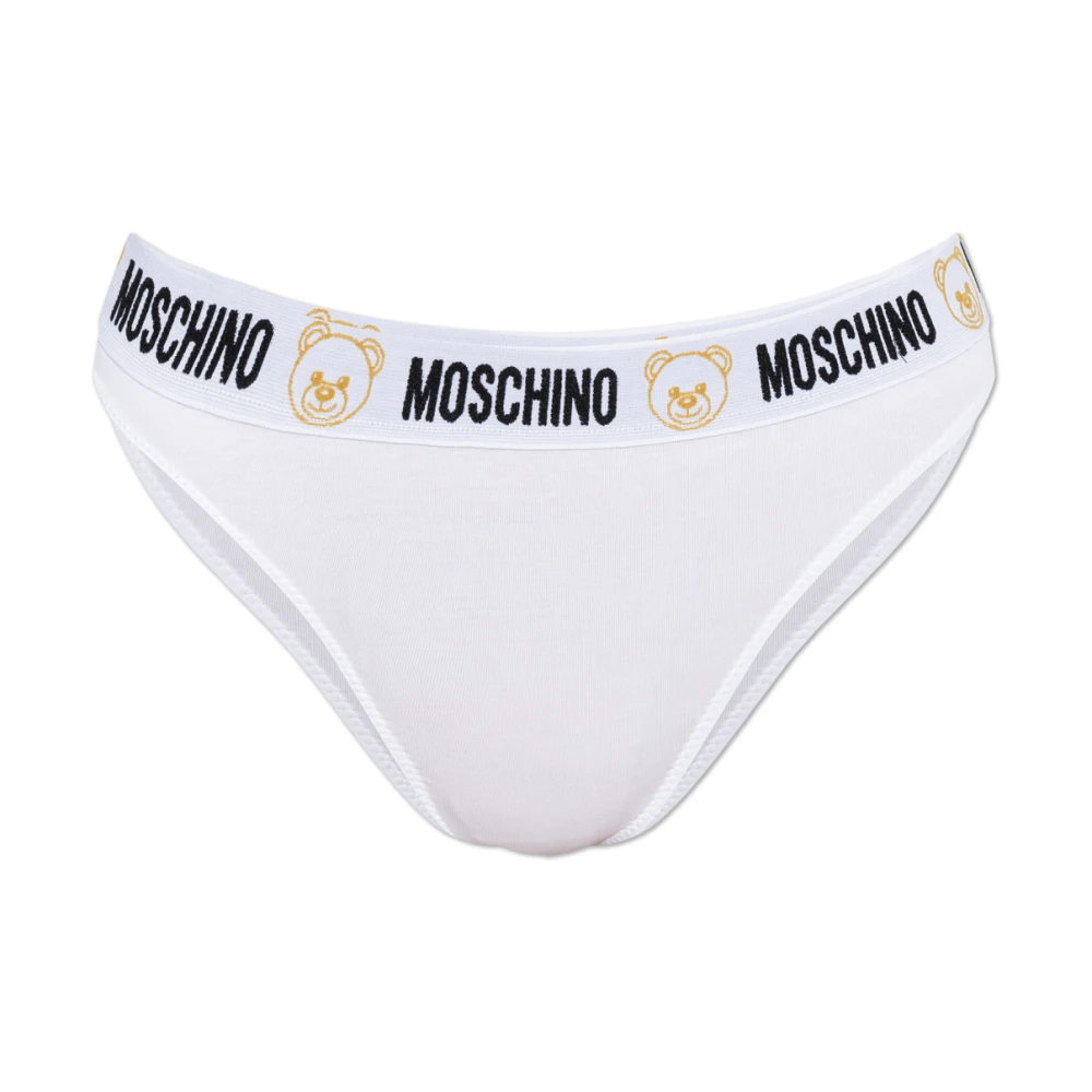 Moschino Logo String White Dames
