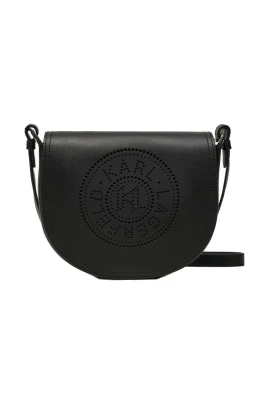 Circle Saddle Perforated Crossbody Bag