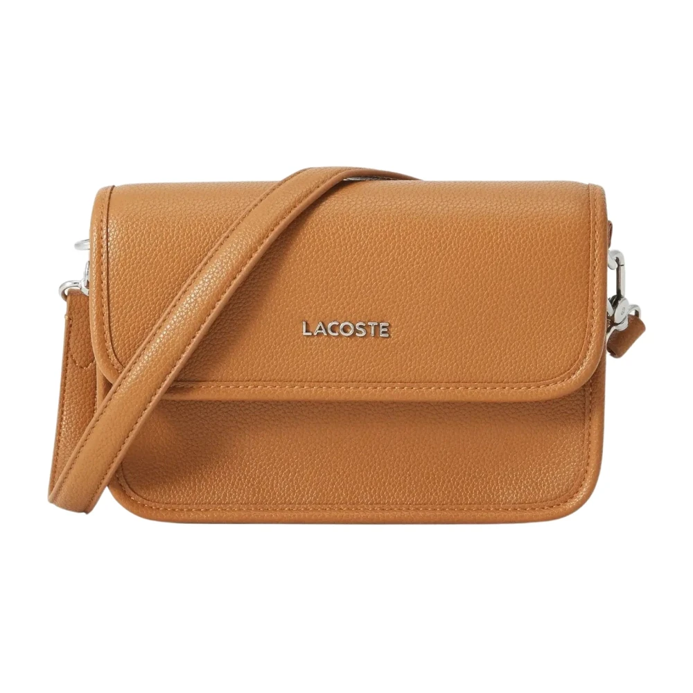 Lacoste Women's Brown Cross Body Bags, One Size, Elegance Flap Bag With Argan Oil