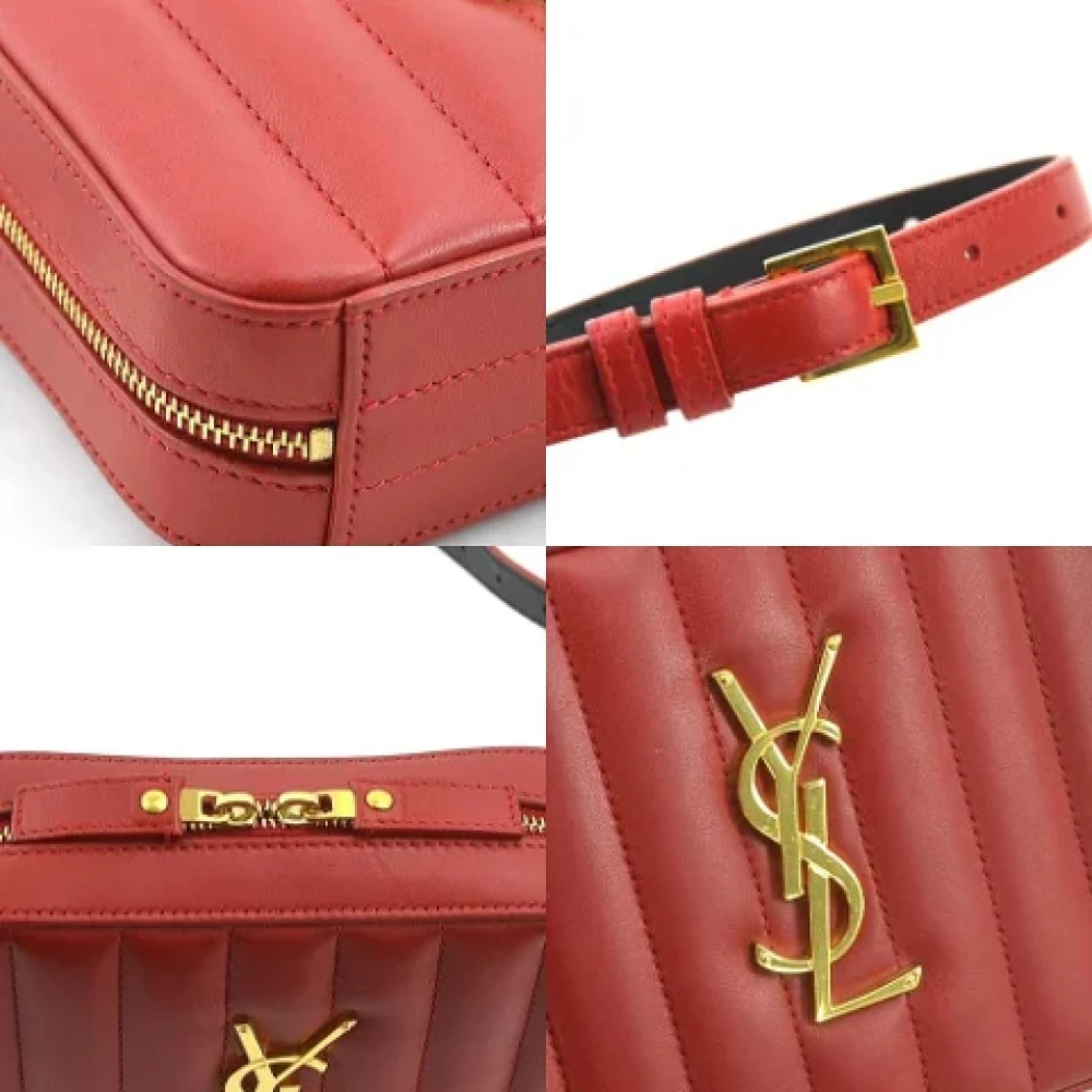 Saint Laurent Vintage Pre-owned Leather shoulder-bags Red Dames