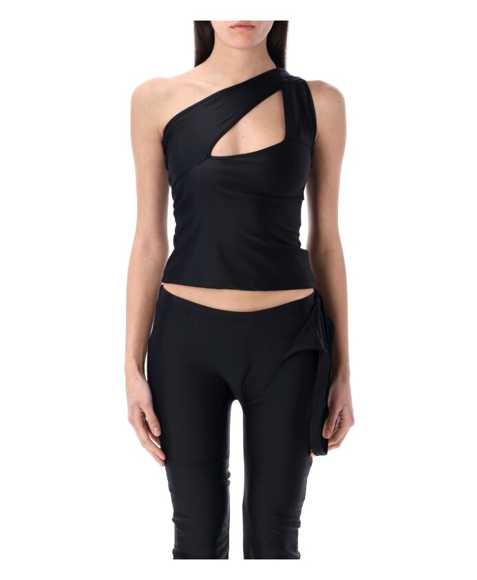 black-shiny-scuba-topwear-asymmetrical-chest