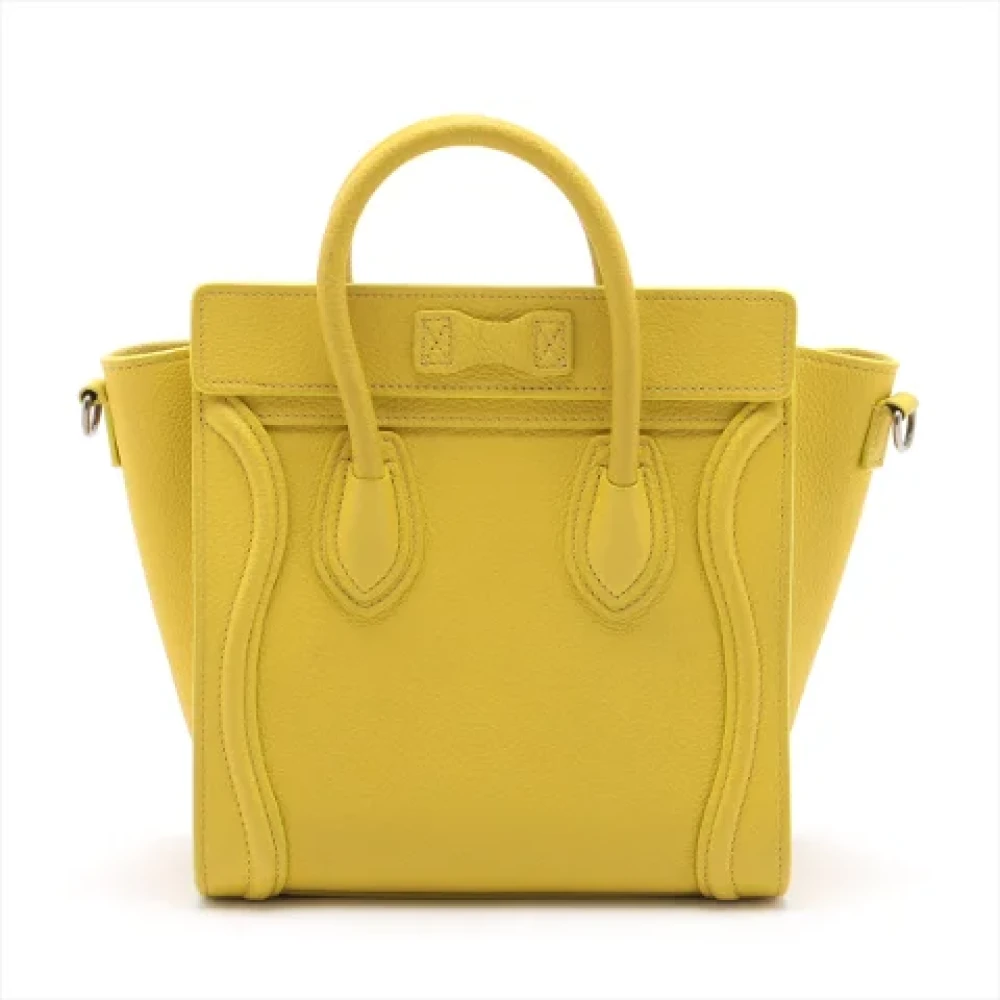 Celine Vintage Pre-owned Leather celine-bags Yellow Dames