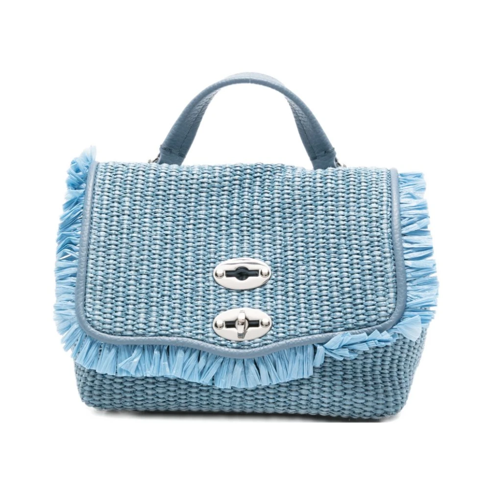 Zanellato Baby Postina Fringed Tote - Female - Handbags - Blue - One Size - Bags