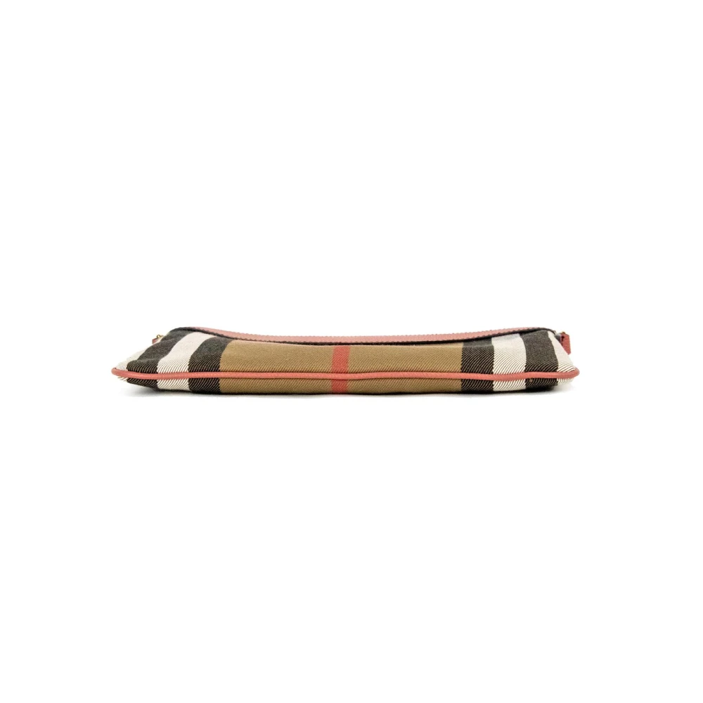 Burberry Check Leren Crossbody Clutch Tas Multicolor Dames