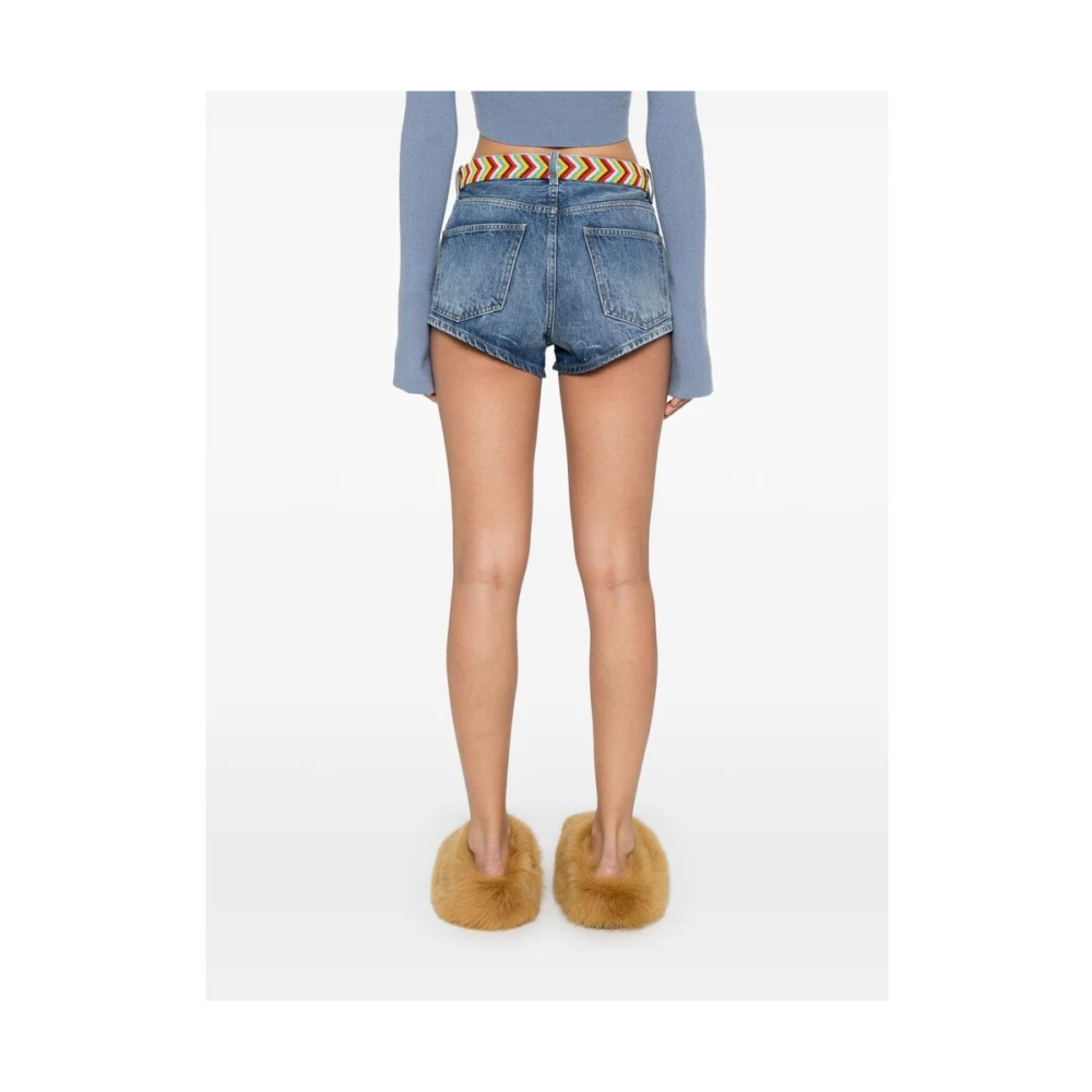 Alanui Indigo Blauwe Kralen Denim Jeans Blue Dames