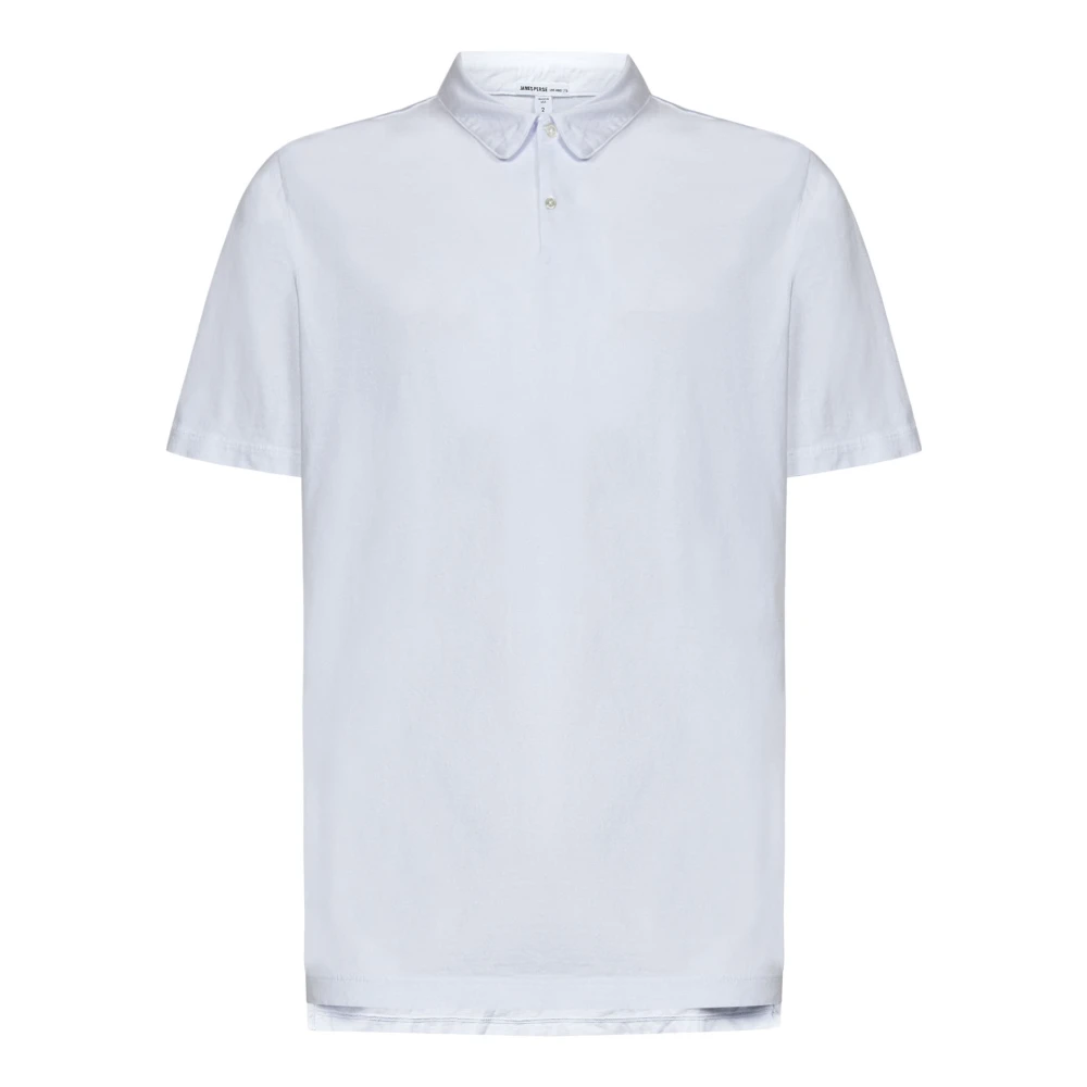 James Perse Witte Suede Jersey Polo Shirt White Heren