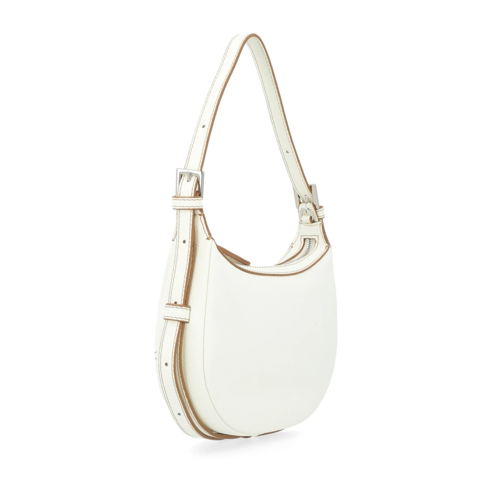 ATP Atelier Gestructureerde Kalfsleren Witte Tas White Dames