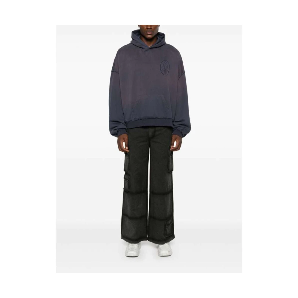 Untitled Artworks Zwarte Cargo Wijde Broek Black Heren