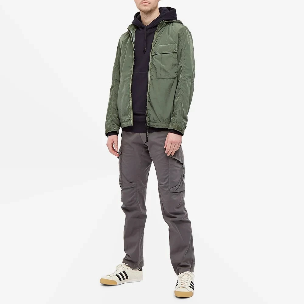 C.P. Company Diagonal Fleece Pullover Hoodie Blue Heren