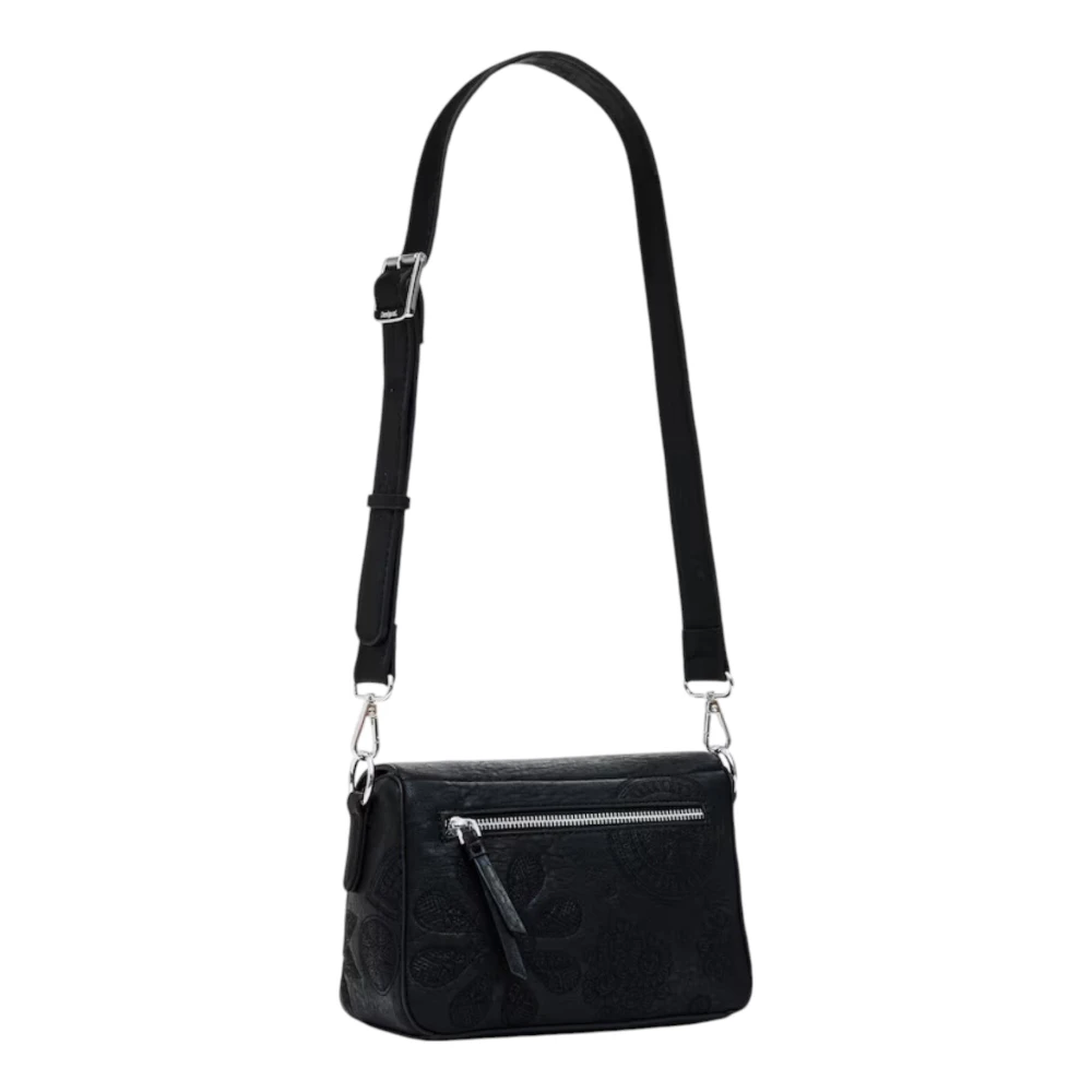 Desigual Zwarte Schoudertas Kliksluiting Black Dames