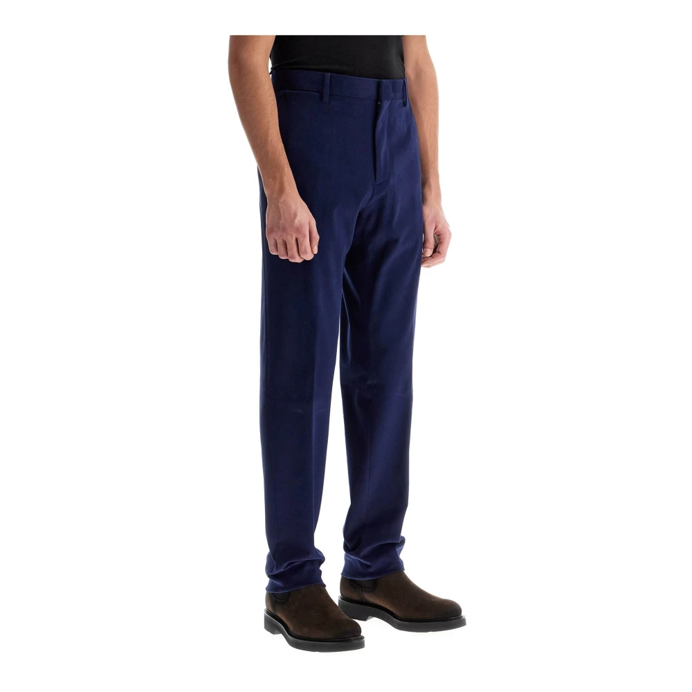 Ermenegildo Zegna Warme Winter Chino Broek Blue Heren