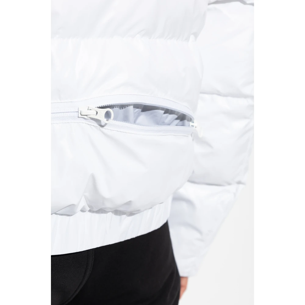 adidas by stella mccartney Gewatteerde jas met logo White Dames