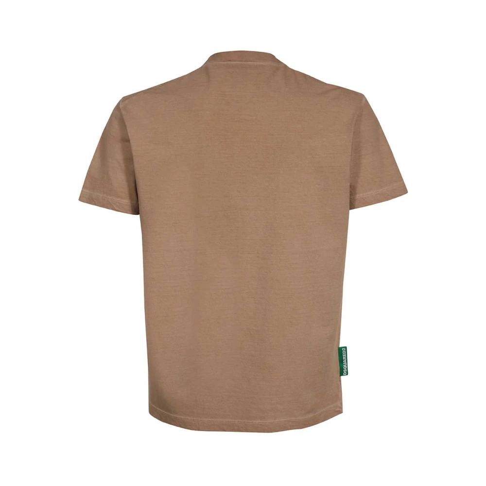 Dsquared2 Cool Fit Katoenen T-shirt Beige Heren