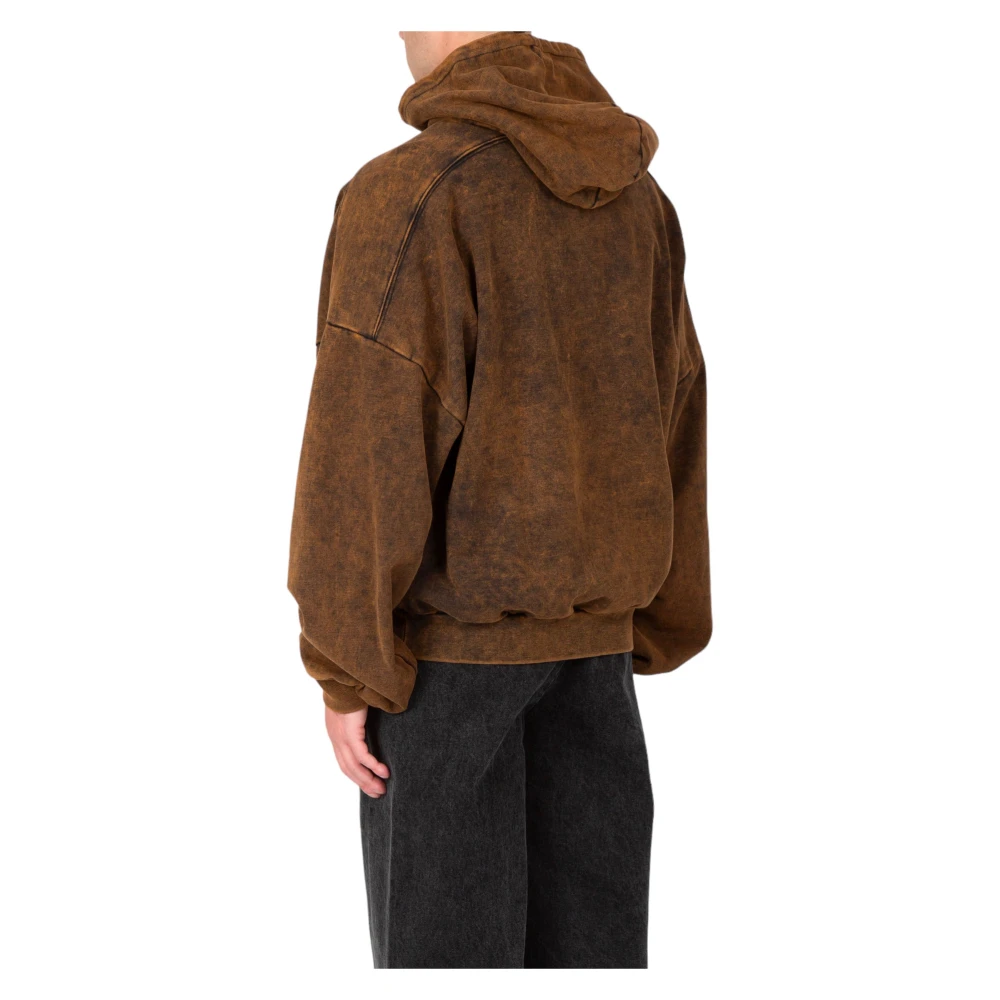 Liberal Youth Ministry Vintage Gewassen Hoodie in Polar Zwart Brown Heren