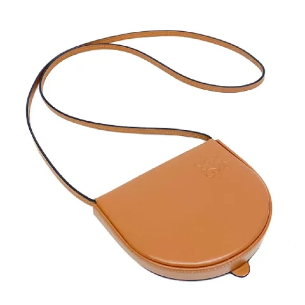 Loewe Pre-owned Leather crossbody-bags Brown Dames