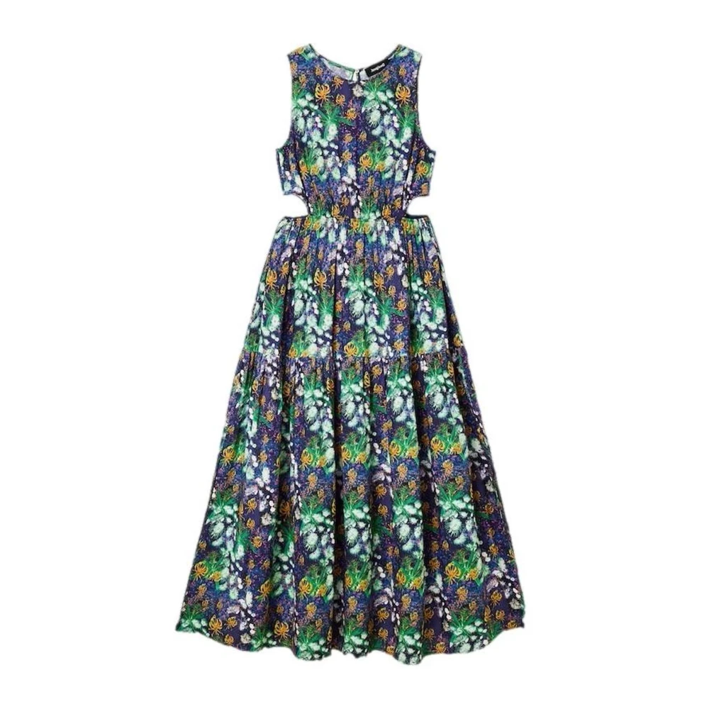 Desigual Women's Blue Floral Sleeveless Dress