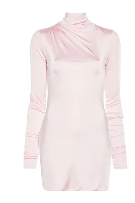 Rosa Openback Mini Klänning
