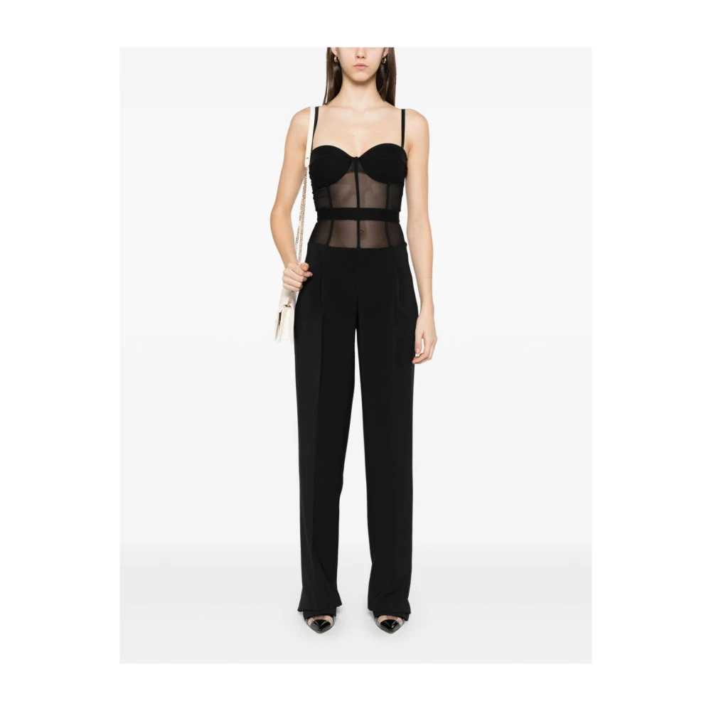 Elisabetta Franchi Zwarte Broek voor Vrouwen Black Dames