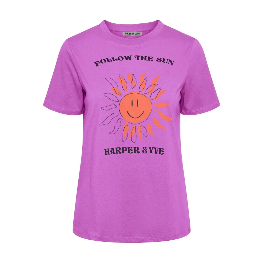 HARPER & YVE Dames Tops & T-shirts Smiley-ss Paars