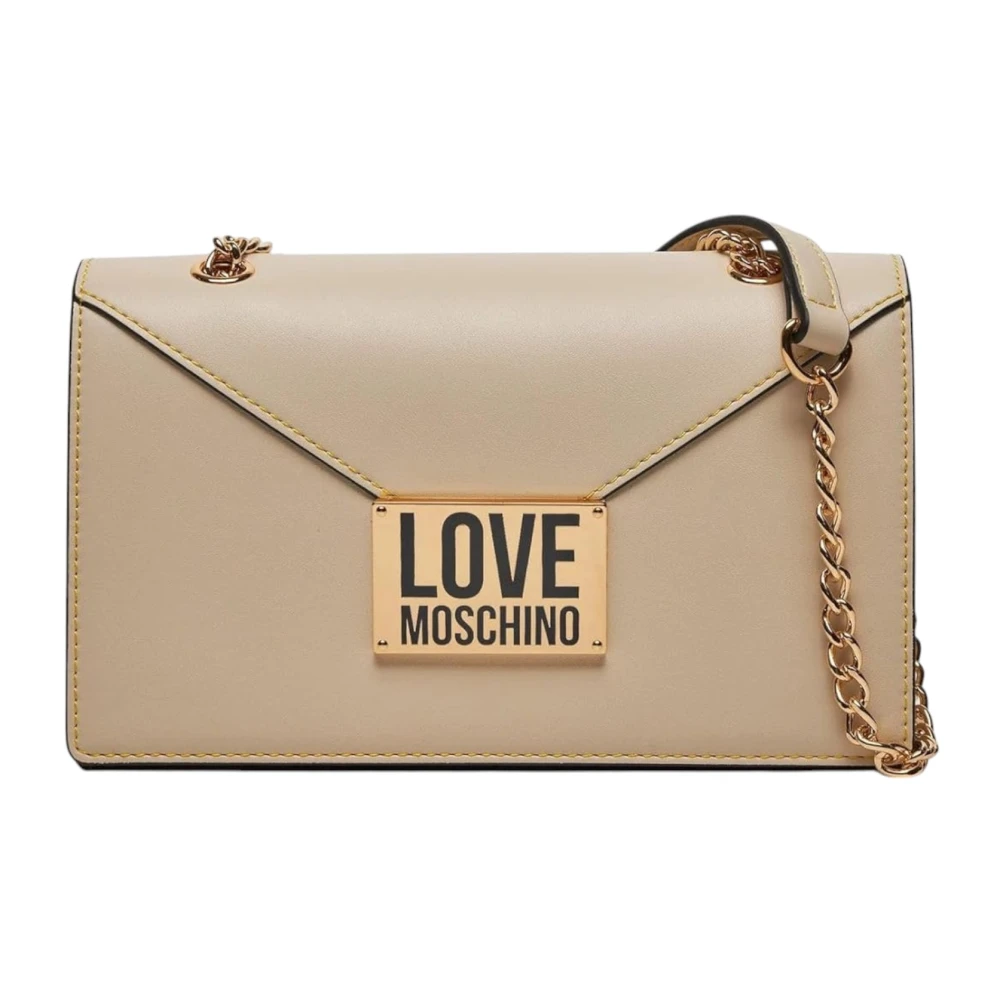 Love Moschino Stijlvolle Dames Schoudertas Beige Dames