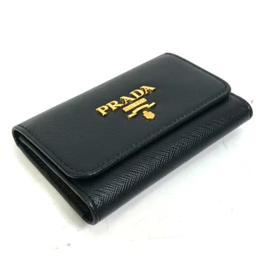 Prada Vintage Pre-owned Fabric key-holders Black Dames