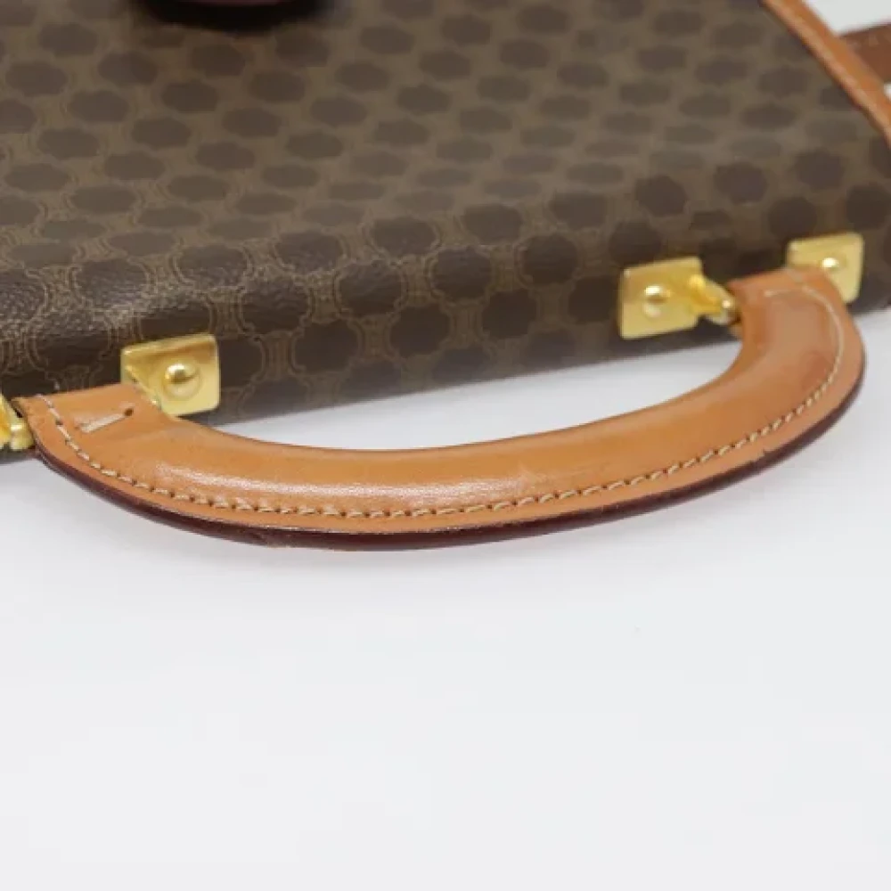 Celine Vintage Pre-owned Canvas handbags Brown Dames