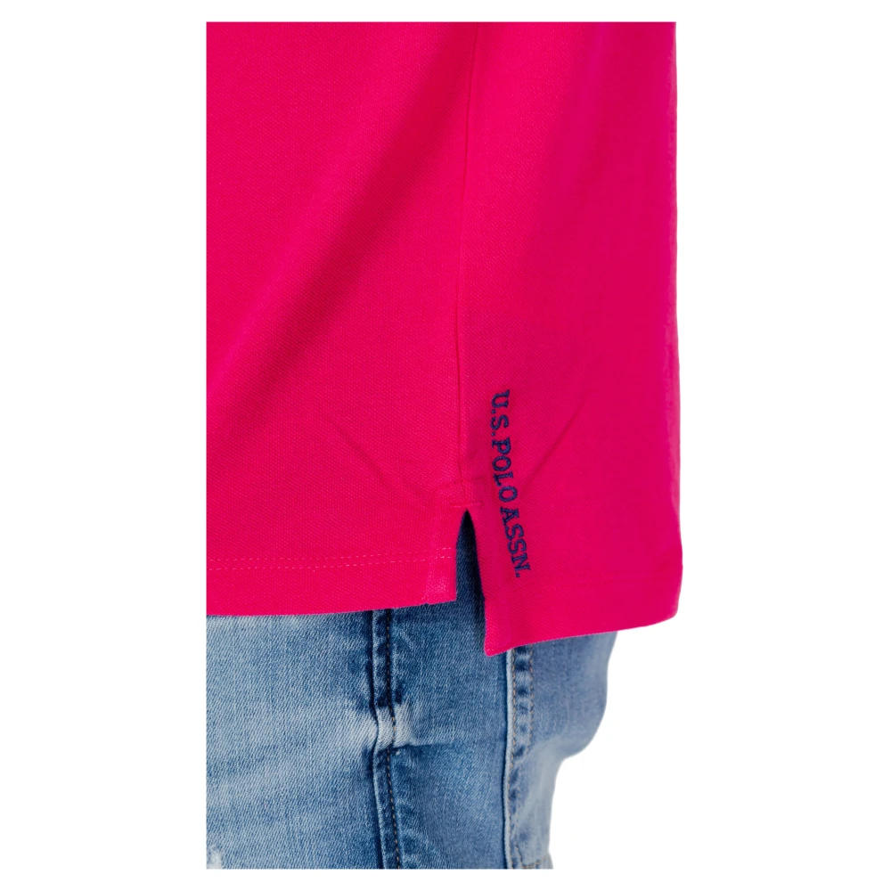 U.s. Polo Assn. Korte Mouw Polo Shirt Pink Heren