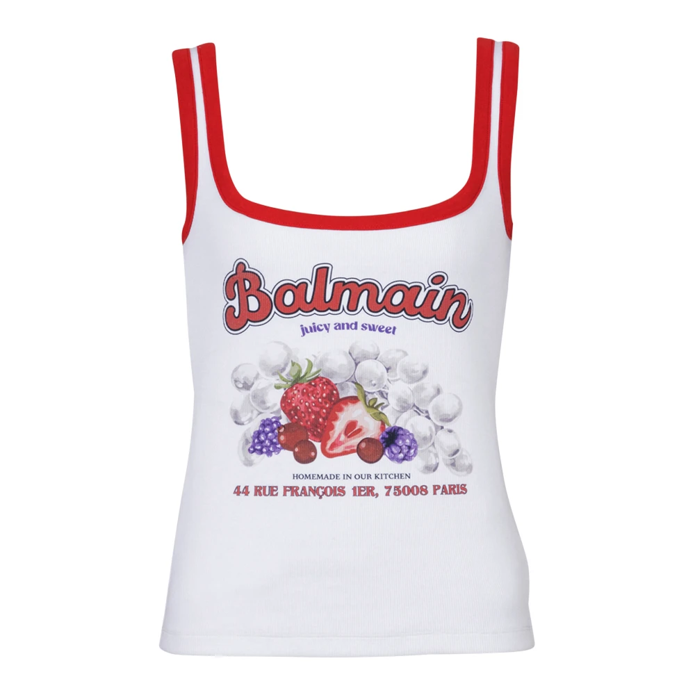 Balmain Fruit tanktop White Dames