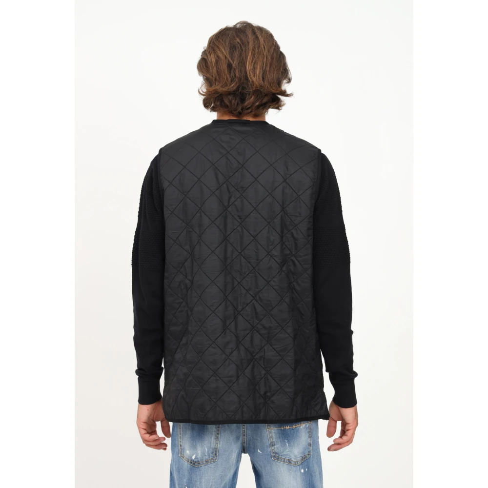 Barbour Mouwloze Jas met Fleece Voering Black Heren