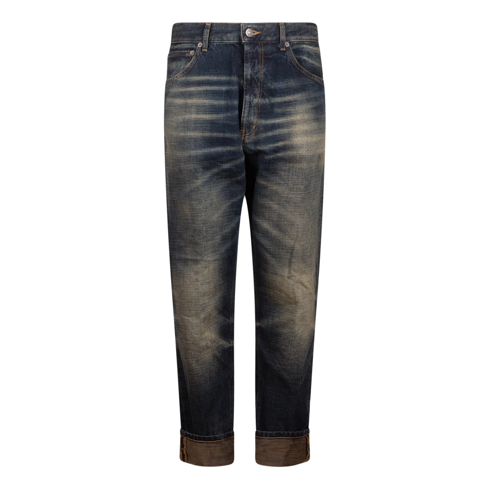 Dondup Vervaagde Donkerblauwe Heren Jeans Blue Heren