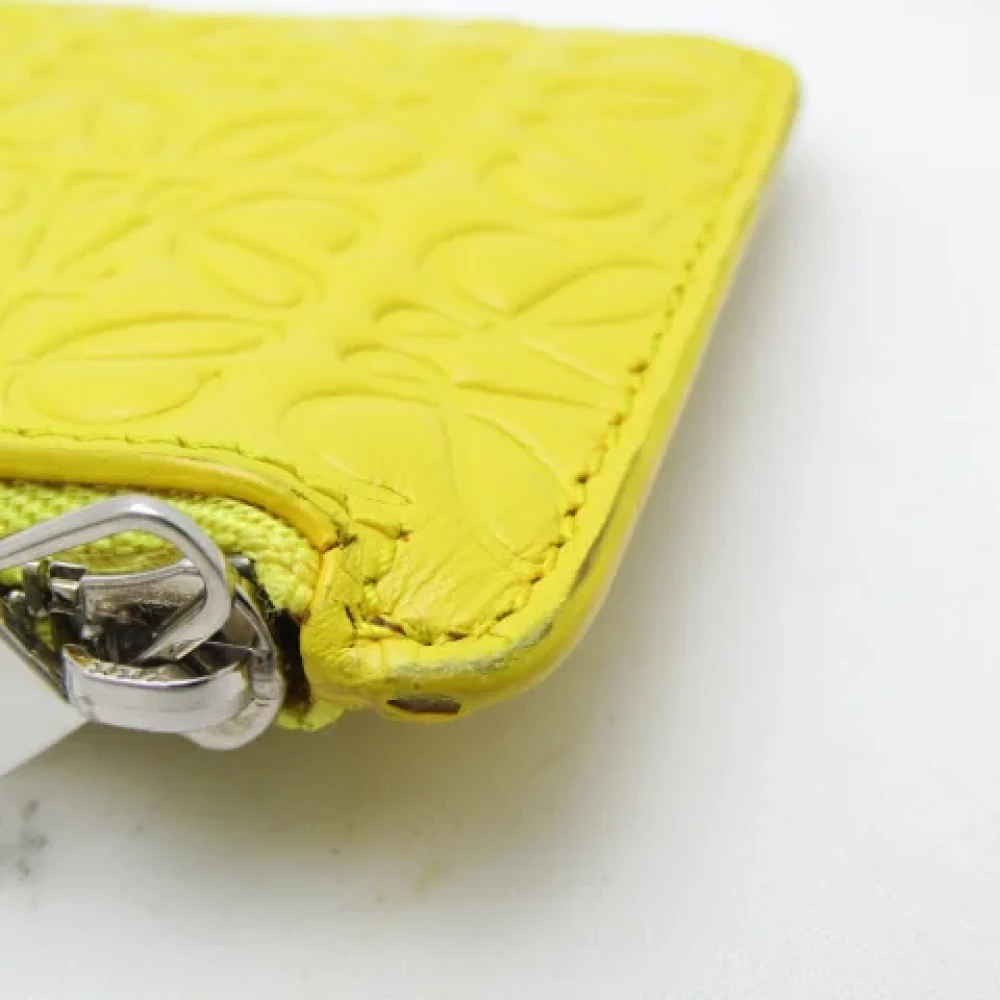 Loewe Pre-owned Leather wallets Yellow Dames