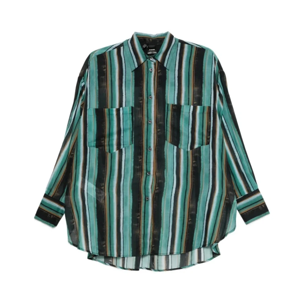 Pinko Women's Green Shirts, S, Rieti Camicia Mussola