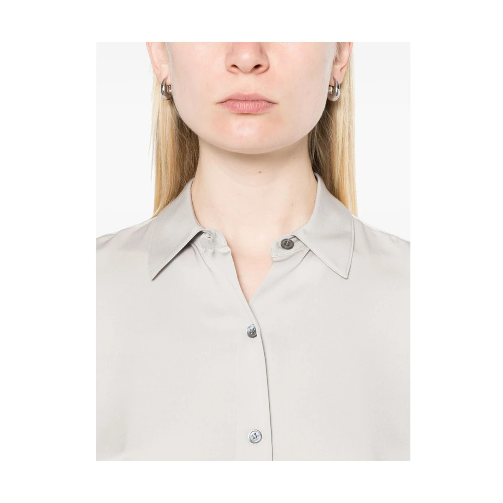 Theory Klassieke Grijze Button-Up Overhemd Gray Dames