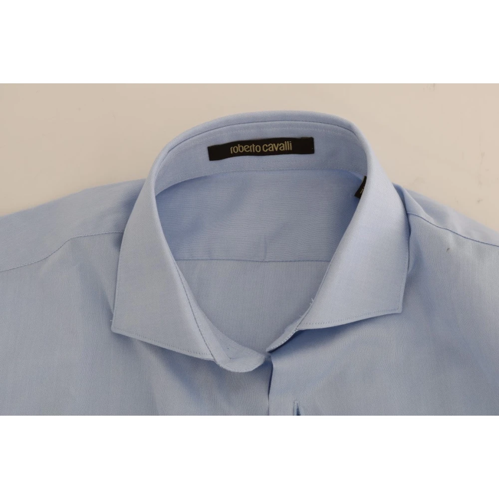 Roberto Cavalli Slim Fit Overhemd Blue Heren