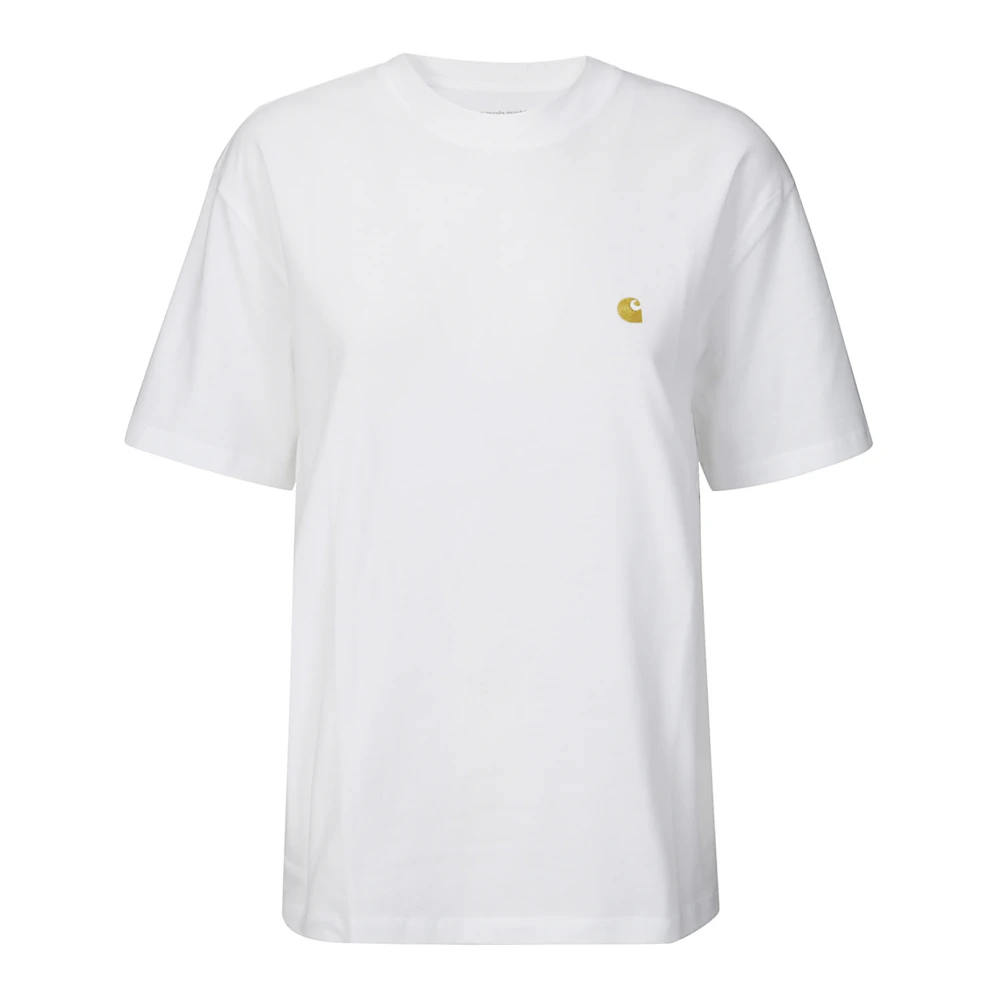 Carhartt Wip White T-Shirts, Female, Xs, Chase T-Shirt For Women